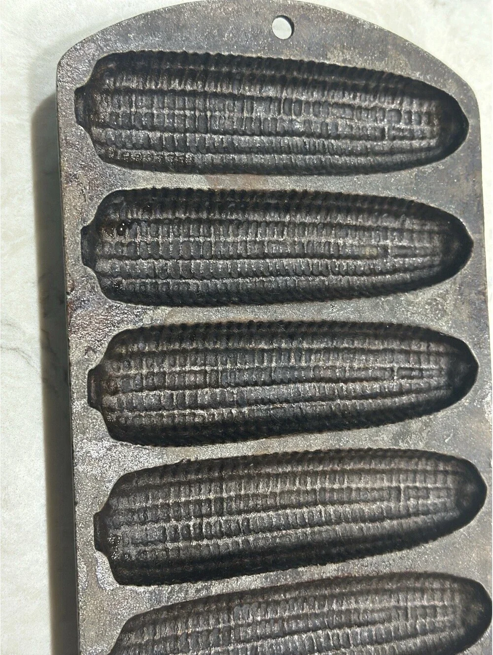 Vintage Stamped Lodge 2702 USA Cast Iron Cornstick Pan 7 Stick Mold Heavy
